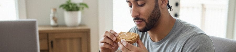 Colin eating healthy food in the morning