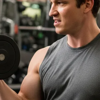 Miles doing a bicep curl