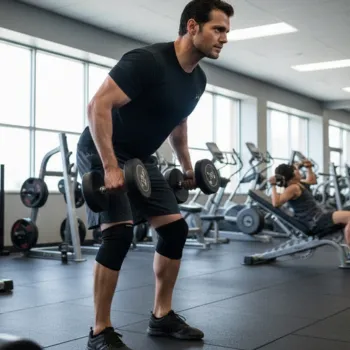 Henry doing reverse fly workout
