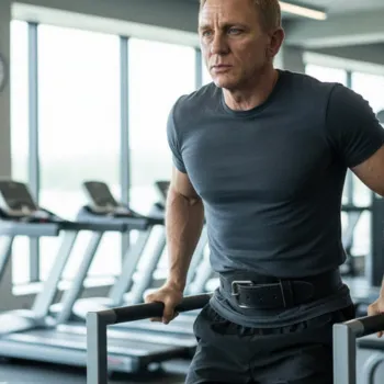 Daniel doing chest dips