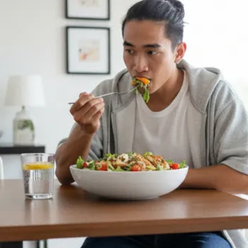 Bretman eating healthy food for lunch
