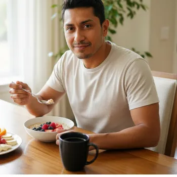 Tenoch eating a healthy diet