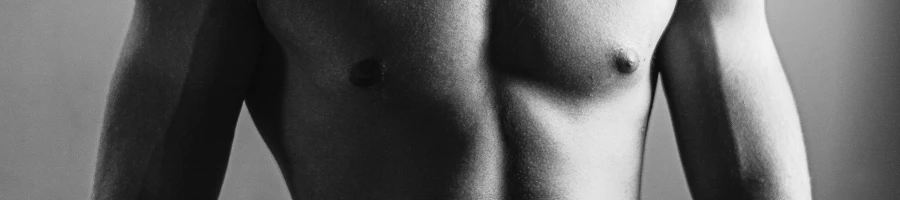 A man in his toned body