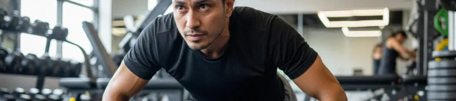 Tenoch doing a push up workout