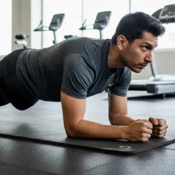 Tenoch doing a plank workout