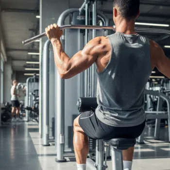 Cristiano doing a lat pulldown