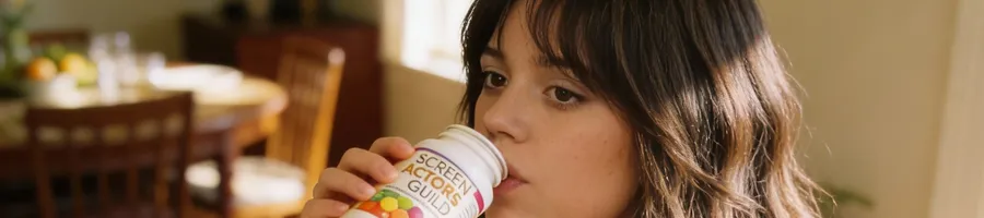 Jenna drinking her supplement