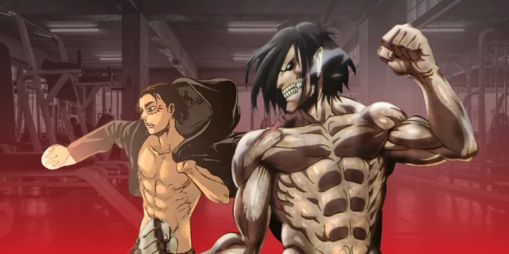 Eren Yeager collage at the gym