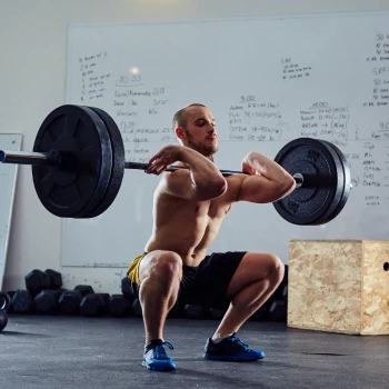 A doing front squats