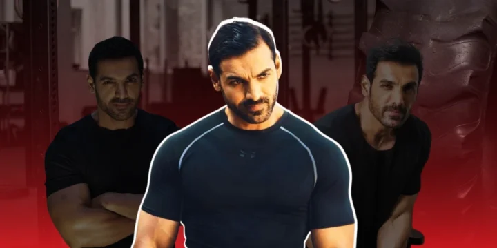 John Abraham collage at the gym