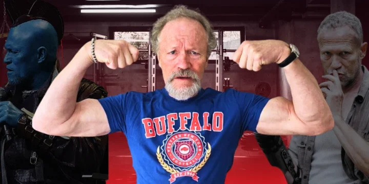 Michael Rooker collage at the gym