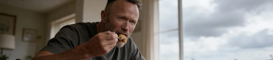 Michael eating a healthy diet meal