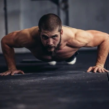 A man doing push ups