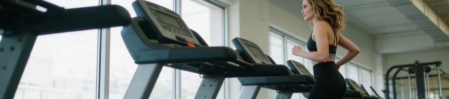 Zoey running on a treadmill