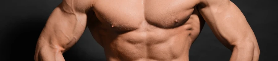 A man flexing his muscles
