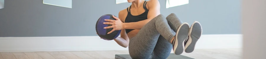 A woman doing her workout