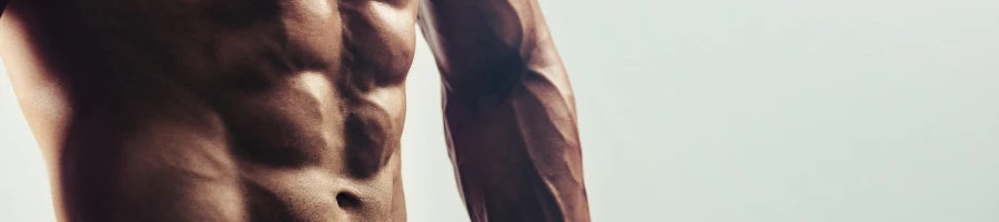 A man with a toned abs and arms