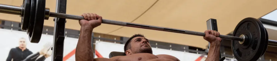 Jaco doing a bench press