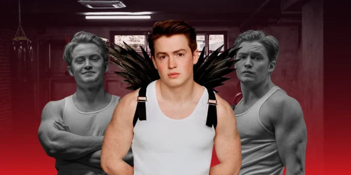 Kit Connor collage in the gym