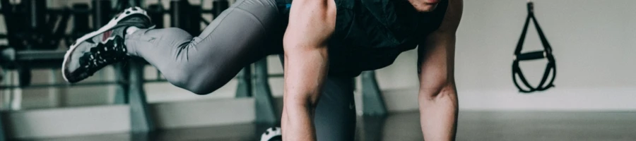 A man doing workout in the gym