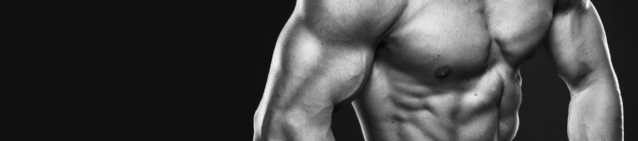A man flexing his muscles