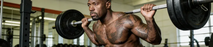 Mike doing a squat workout