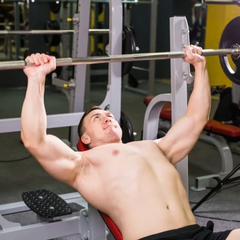 A man lifting weights