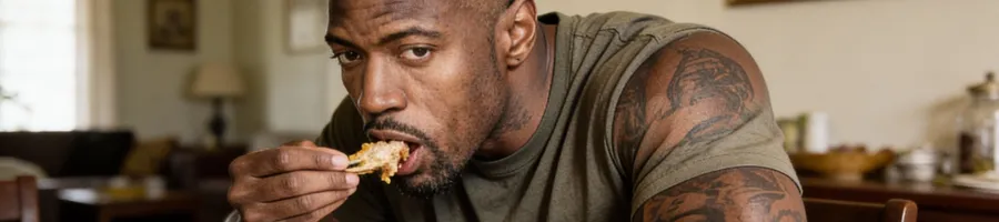 Mike eating a healthy diet