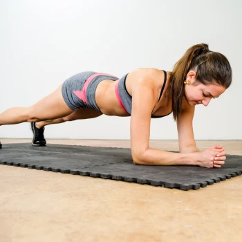 A woman doing plank