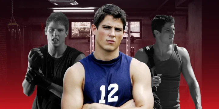 Sean Faris collage in the gym