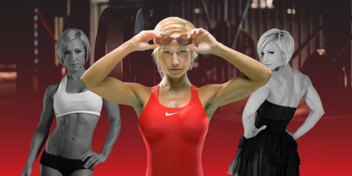 Jamie Eason collage in the gym