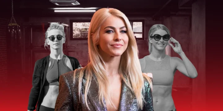 Julianne Hough collage in the gym