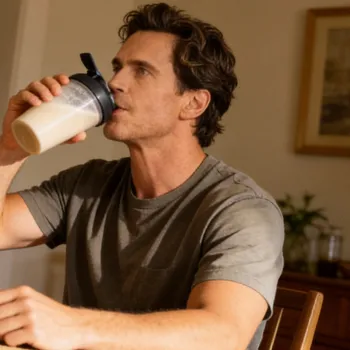 Matt Bomer Drinking Protein shake
