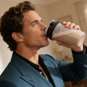 Matt Bomer taking his protein shake