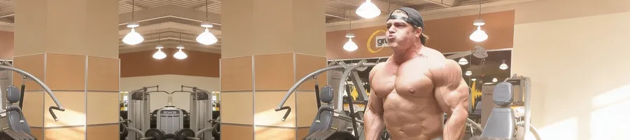 Brad working out in the gym