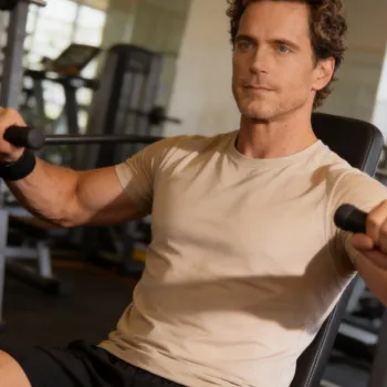 Matt bomer working out in the gym