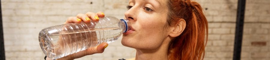 Becky Lynch drinking water