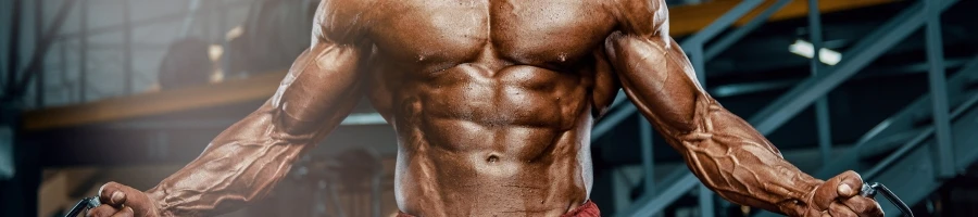 A guy with muscular body working out