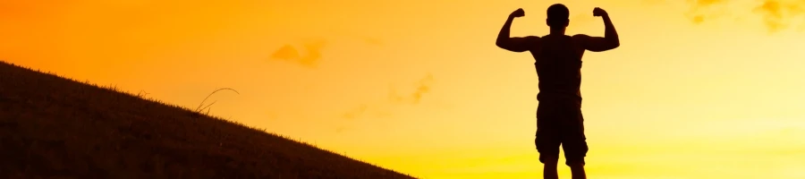 A silhouette photo of a man