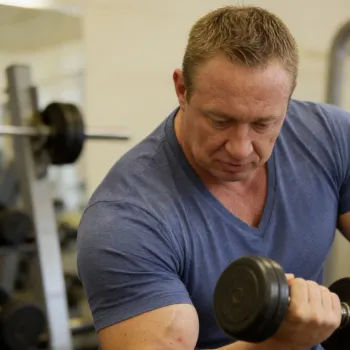 Markus doing a bicep curl