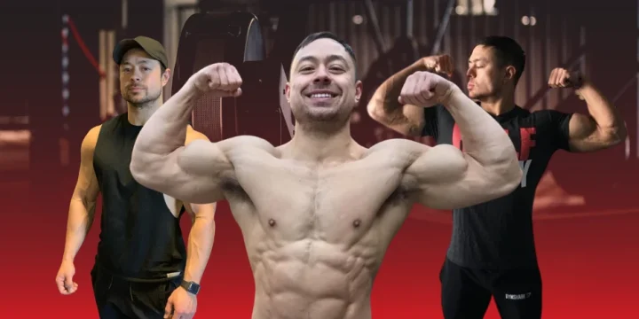 Matt Ogus collage in the gym