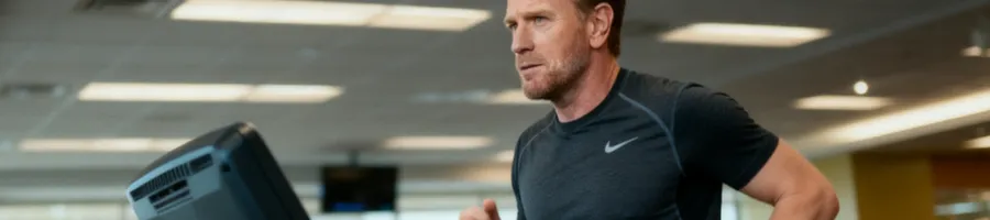 Ewan doing a cardio on the treadmill