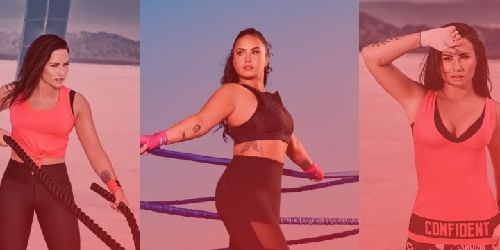 three photos of the same woman