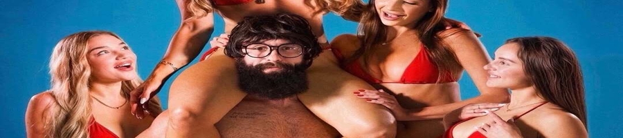 a guy surrounded by women