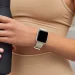 A woman with small wrists wearing the best fitness tracker